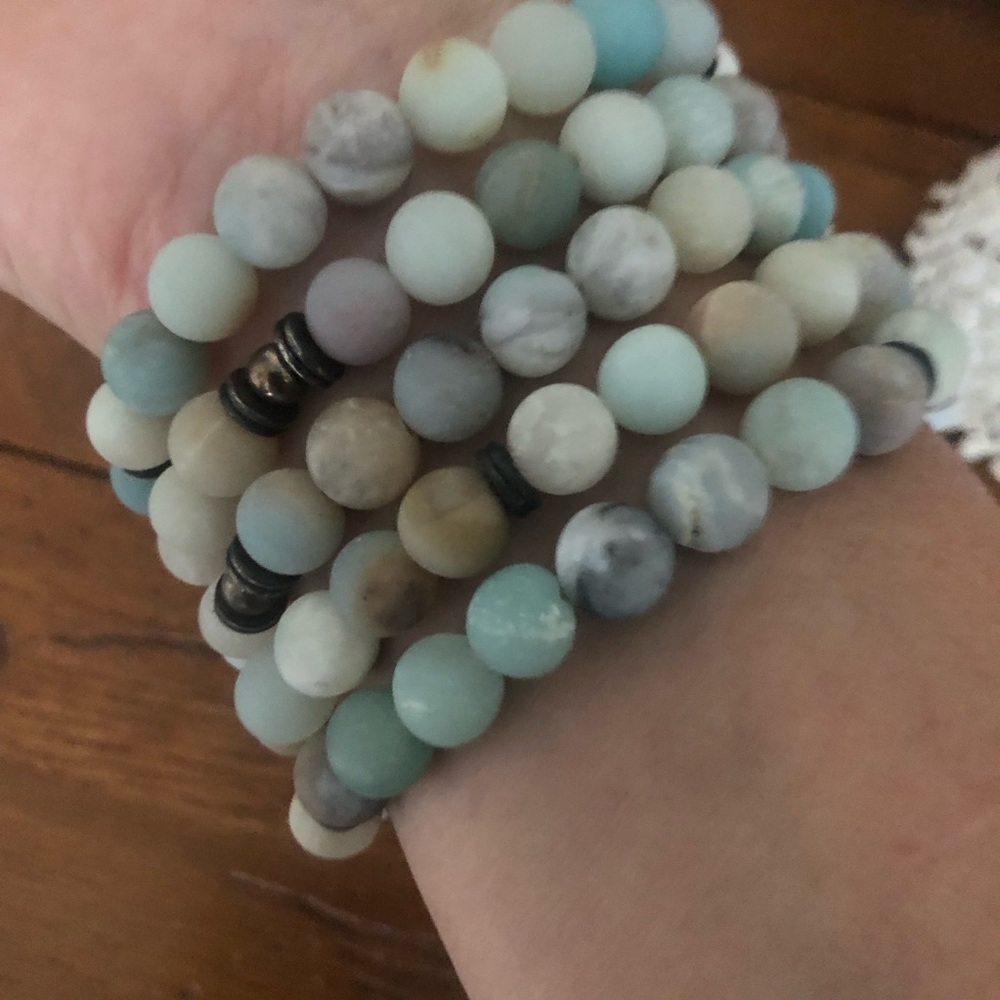 Beaded Wrap Bracelet with Lotus Flower - Picture 2 of 2